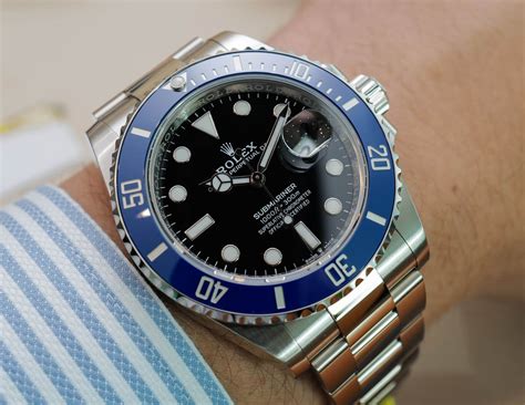 rolex submariner blue bezel white gold|2023 Rolex Submariner blue dial.